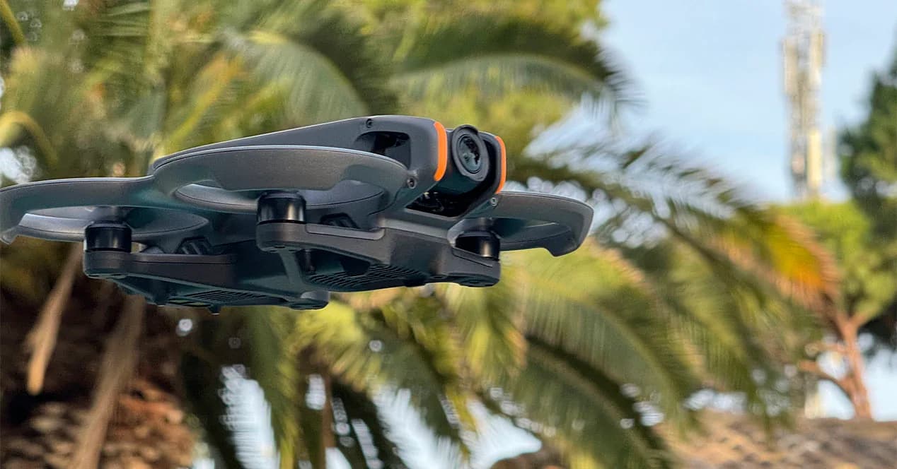 Dron de producción audiovisual en operación